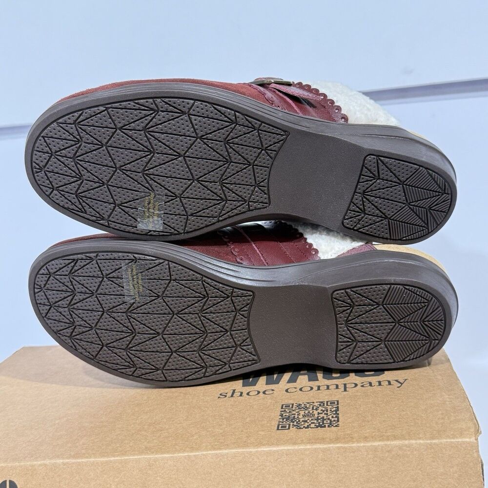 WACO Spenco Nottingham Clog Burgundy Slip-On Shoes Women’s Size 9.5 D NWB - Picture 6 of 16